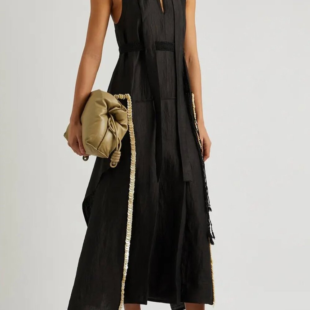 WALES BONNER Desert Sleeveless Maxi Dress In Black